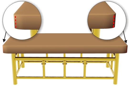 bench with edge seams image